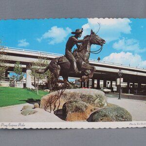 Vintage Postcard - The Pony Express Statue Sacramento - Dexter Press